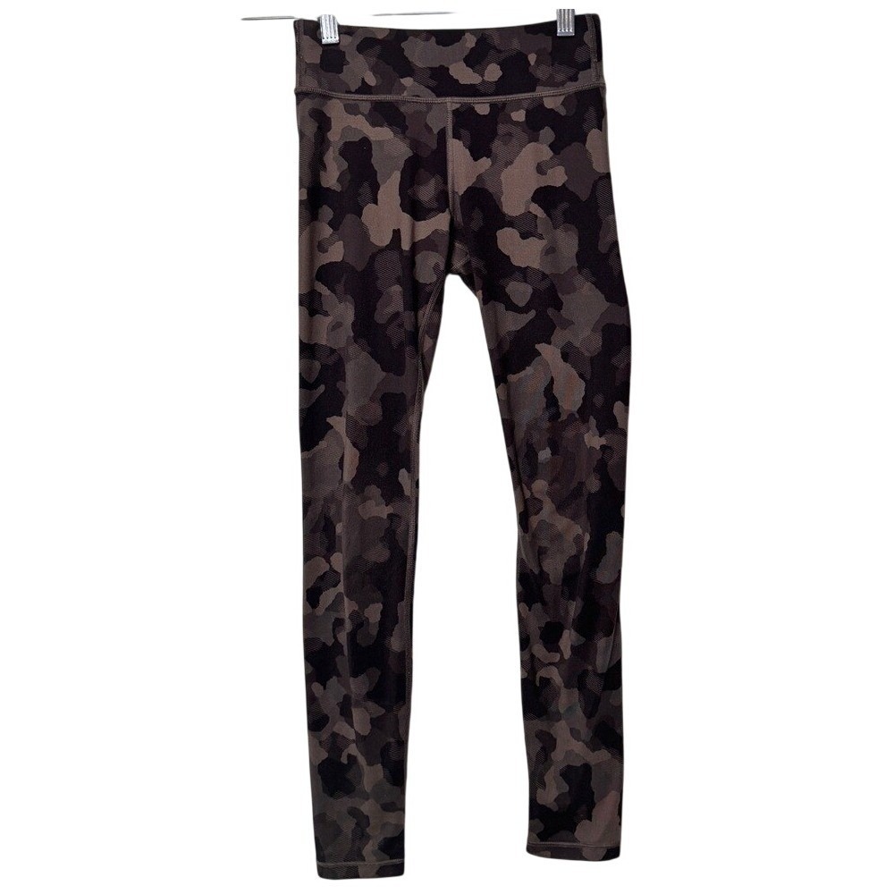 Athleta Girl Printed Chit Chat Tight Brown Camo Leggings Size‎ L 12